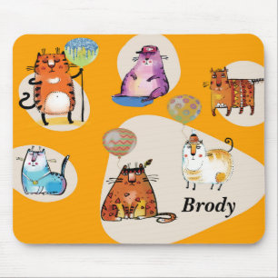 Mouse Pad with Comical Cats