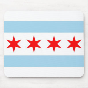 Mouse pad with Flag of Chicago - USA