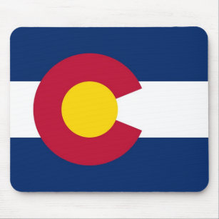 Mouse pad with Flag of Colorado State - USA