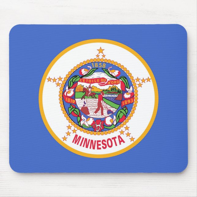 Mouse pad with Flag of Minnesota State - USA (Front)