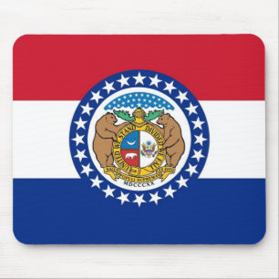 Mouse pad with Flag of Missouri State - USA