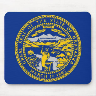 Mouse pad with Flag of Nebraska State - USA