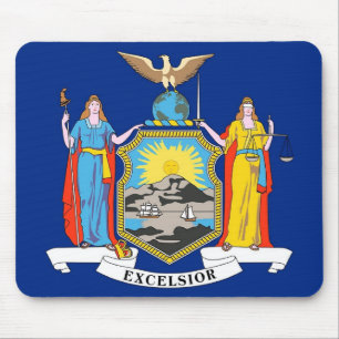 Mouse pad with Flag of New York State - USA