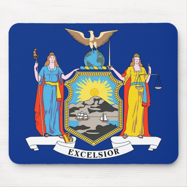 Mouse pad with Flag of New York State - USA (Front)