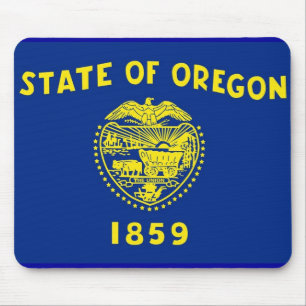 Mouse pad with Flag of Oregon State - USA