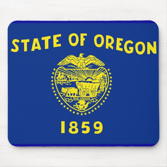 Mouse pad with Flag of Oregon State - USA (Front)