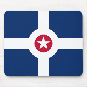 Mouse pad with Flag of the Indianapolis, USA