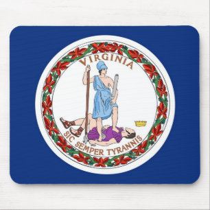 Mouse pad with Flag of Virginia State - USA