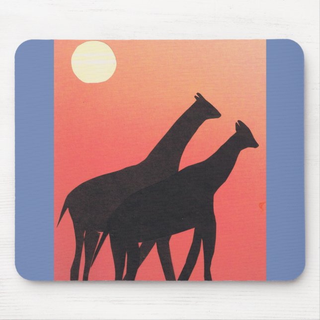 Mouse Pad with Giraffe Design (Front)