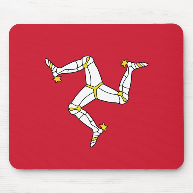 Mouse pad with Isle of Man Flag (Front)