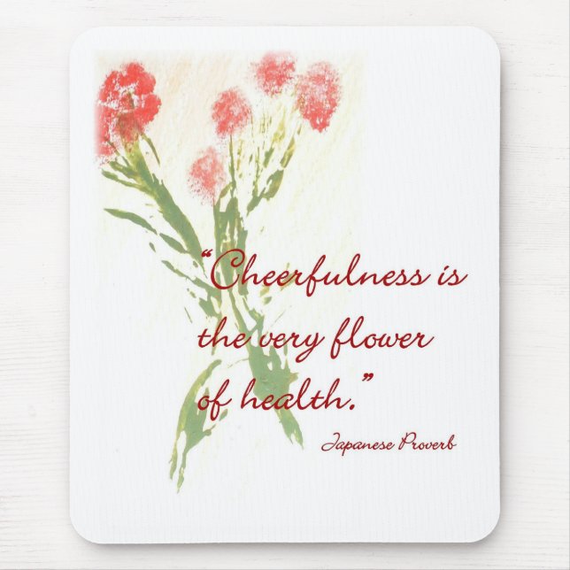 Mouse Pad with Japanese Proverb (Front)