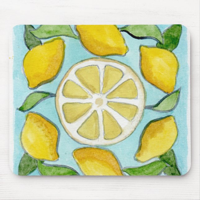 Mouse pad with lemon design (Front)