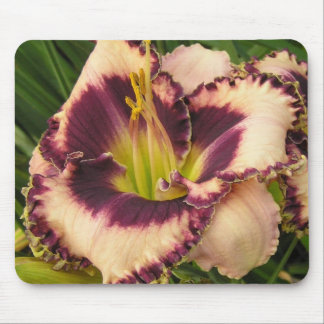 Mouse Pad with Purple Eyed on Peach Daylily