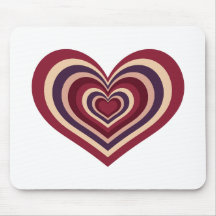 Mouse Pad With Retro Red Heart