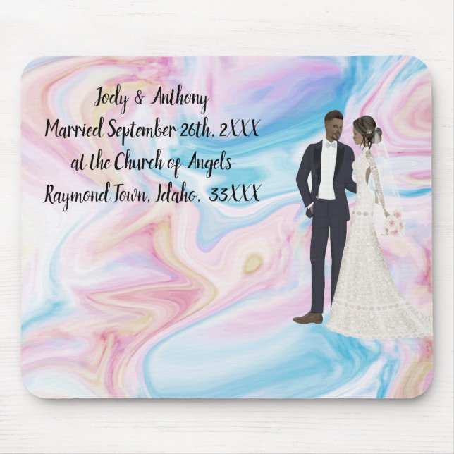 Mouse Pad with Wedding Information (Front)