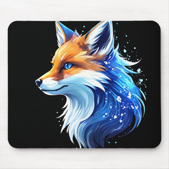 Mouse pad with wolf design (Front)