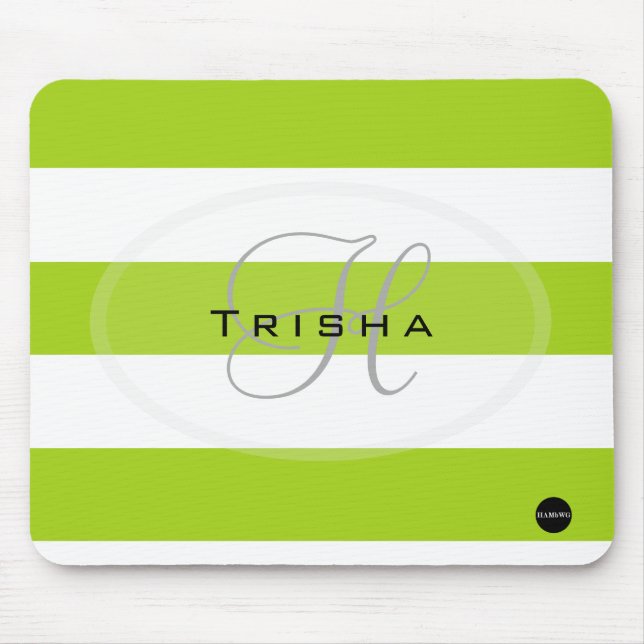Mouse Pad with Your Name HAMbyWG - Lime (Front)