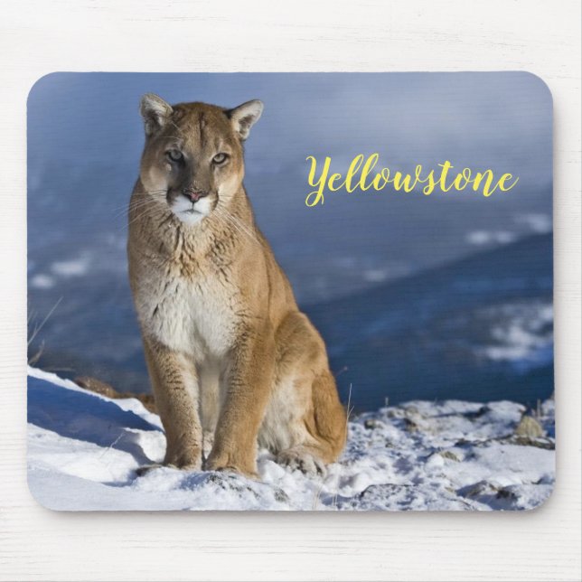 Mouse Pad-Yellowstone Mountain Lion Mouse Pad (Front)