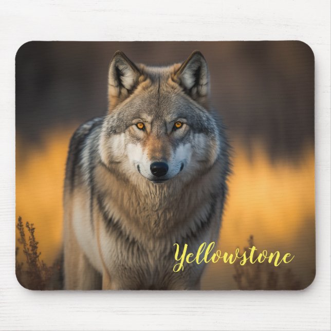 Mouse Pad-Yellowstone Wolf Pad (Front)