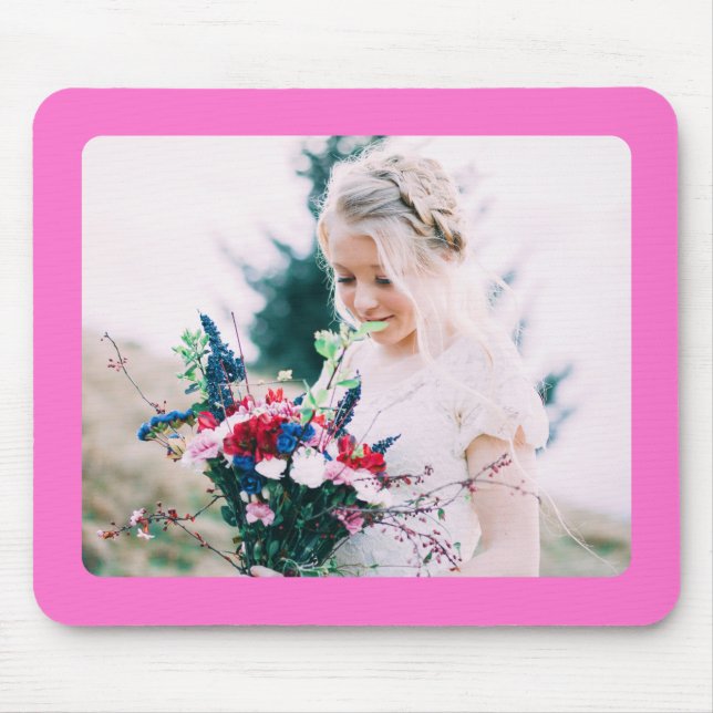 Mouse Pad Your Photo Rounded Frame Template (Front)