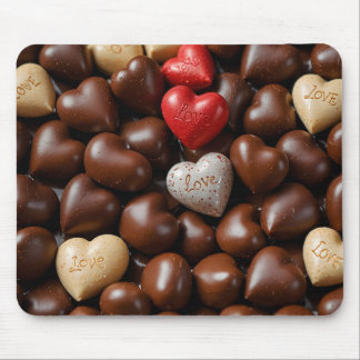 Mouse pads love chocolate heart