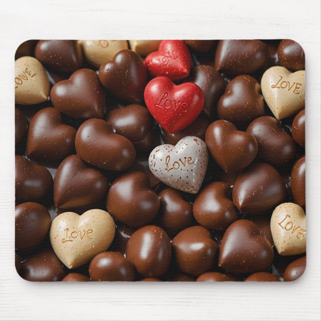 Mouse pads love chocolate heart  (Front)