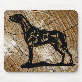 Mouse path Rhodesian Ridgeback Wood Mouse Pad