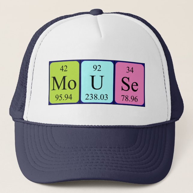 Mouse periodic table name hat (Front)