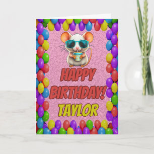 Mouse Personalised Fun Greeting Birthday Card