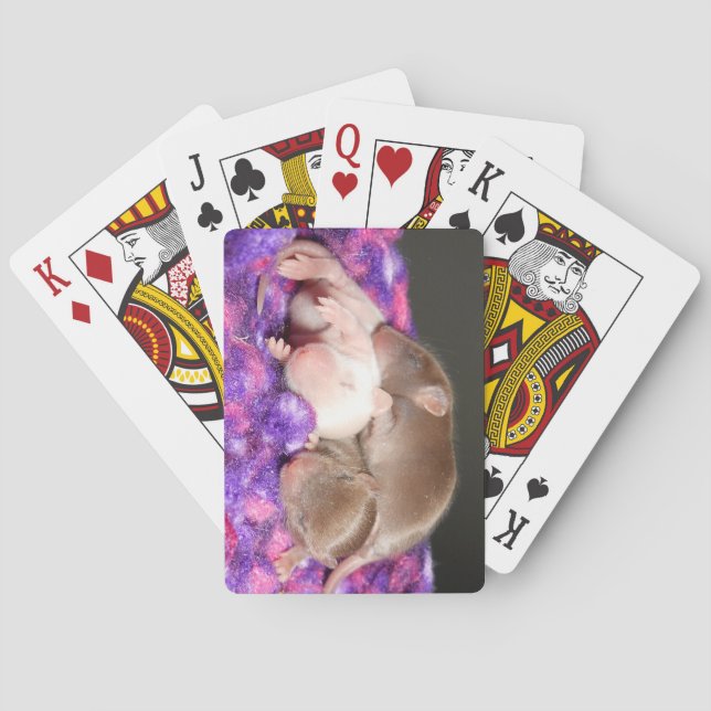 Mouse Playing Cards: 3 Baby Mice Cards (Back)