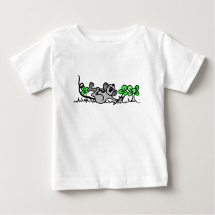 Mouse Playing In Shamrocks Baby T-Shirt