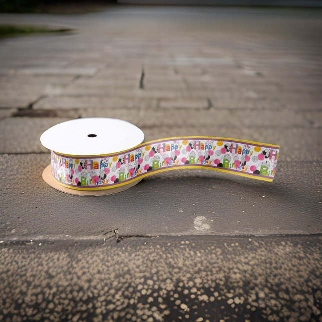 Mouse Priple Yellow Stripe   Satin Ribbon (Creator Uploaded)