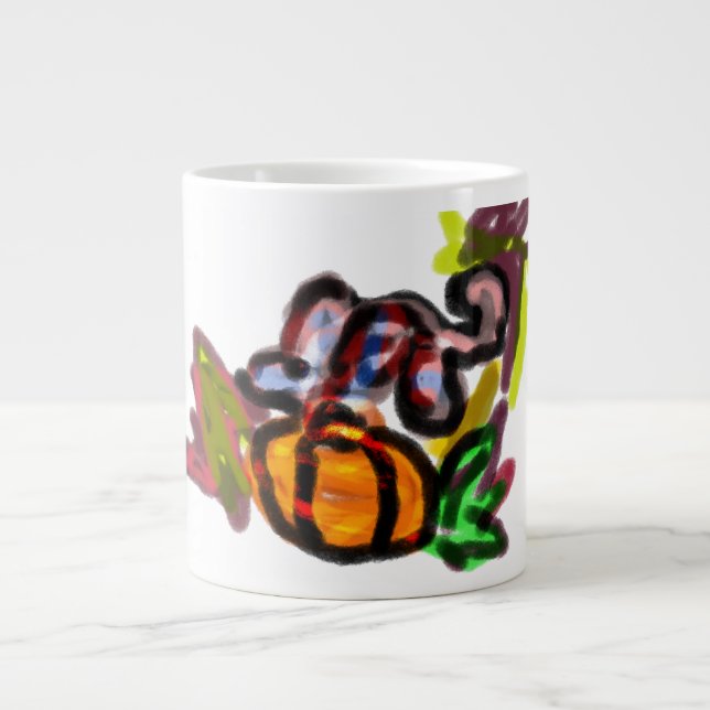 Mouse pumpkin  large coffee mug (Front)