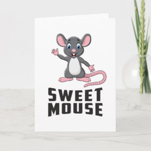 Mouse Rat Animal Cheese Love Pet Cute Funny Gift Card