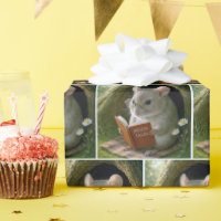Mouse Reading a Book In Tree Hole