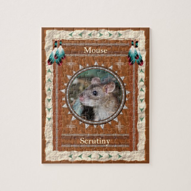 Mouse Scrutiny Energy Jigsaw Puzzle (Vertical)