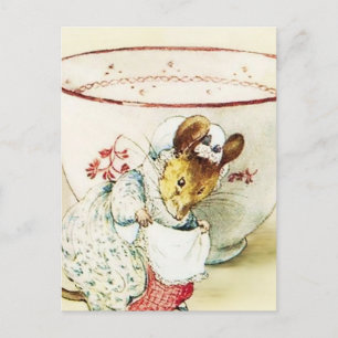 “Mouse Seamstress and Teacup” by Beatrix Potter Postcard