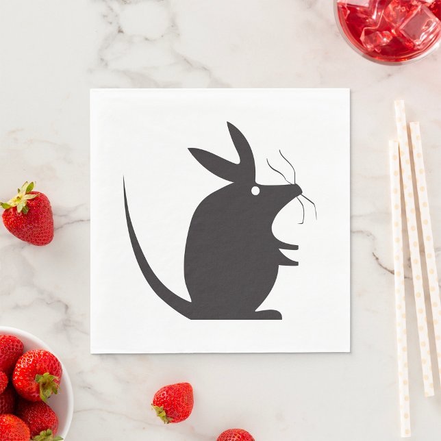 Mouse Silhouette Minimalist Animal Napkin (Creator Uploaded)