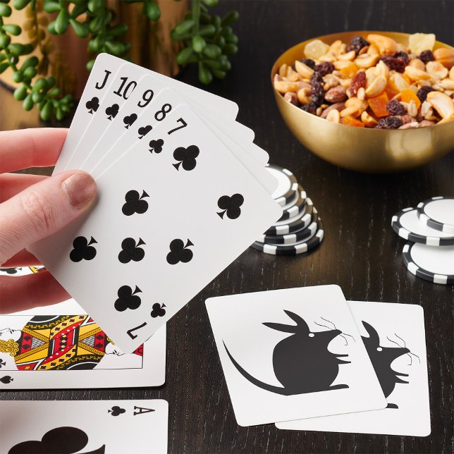 Mouse Silhouette Minimalist Animal Playing Cards (Creator Uploaded)