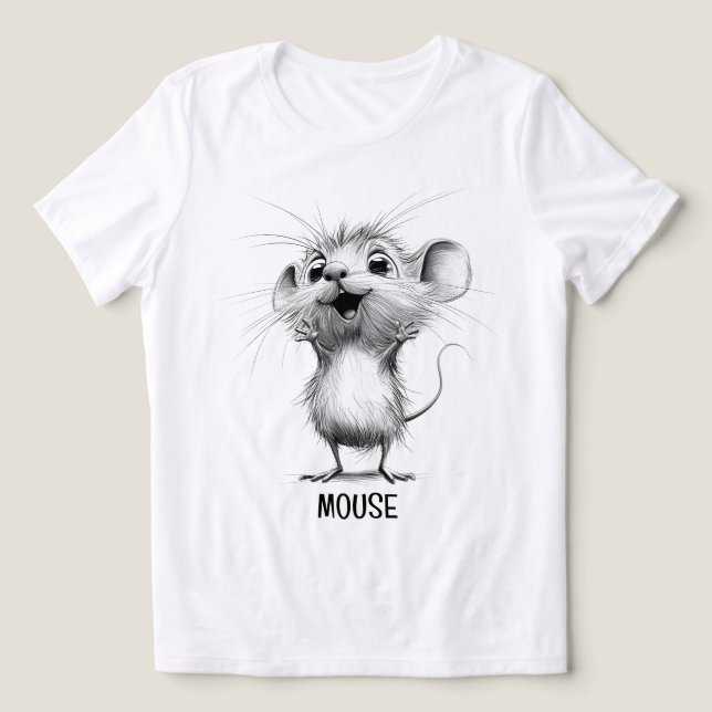 Mouse Sketch Tri-Blend Shirt (Design Front)