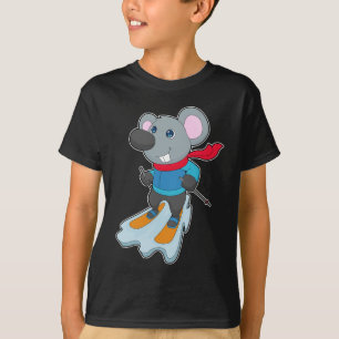 Mouse Skier Ski Winter sports T-Shirt