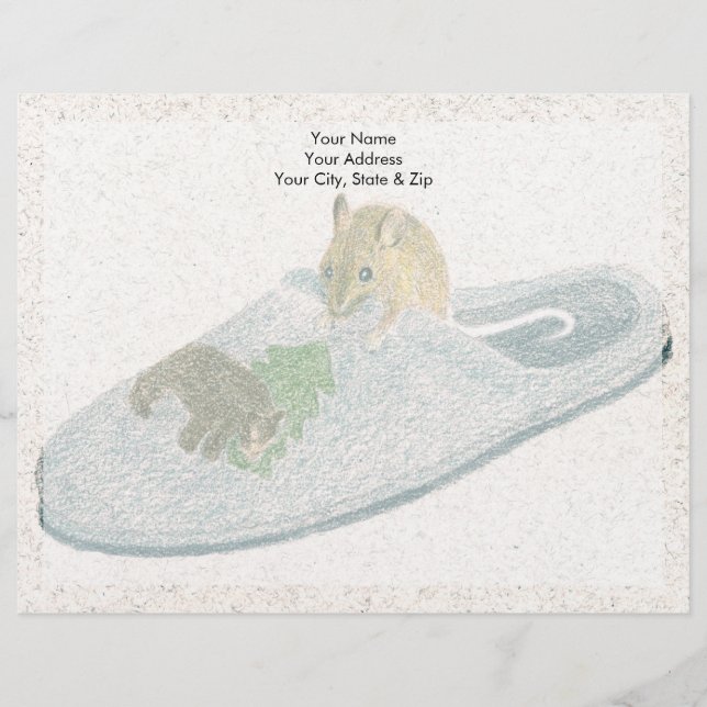 Mouse Slipper Letterhead Template (Front)