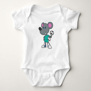 Mouse Soccer player Soccer Baby Bodysuit