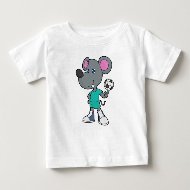 Mouse Soccer player Soccer Baby T-Shirt (Front)