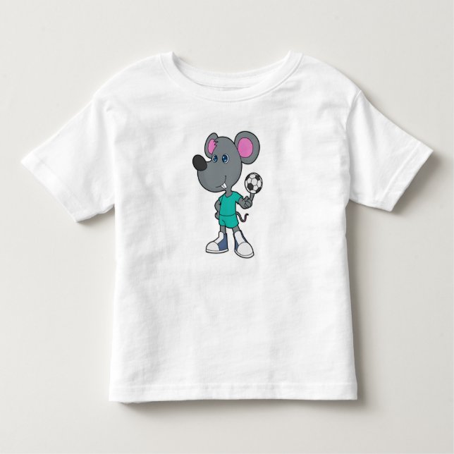 Mouse Soccer player Soccer Toddler T-Shirt (Front)
