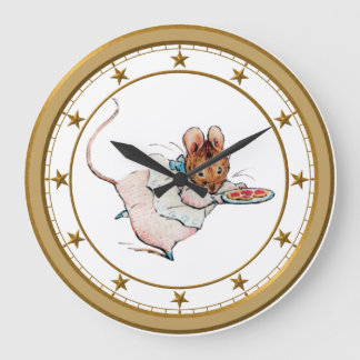 Mouse Stealing Cookies Wall Clock
