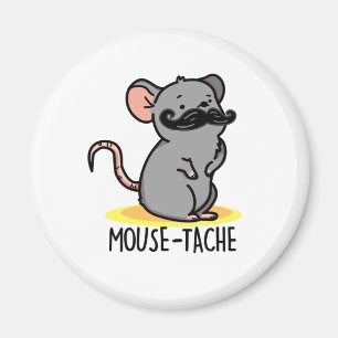 Mouse-tache Funny Mouse Pun  Magnet