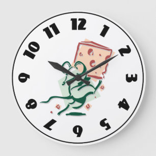 Mouse Taking Cheese Clock