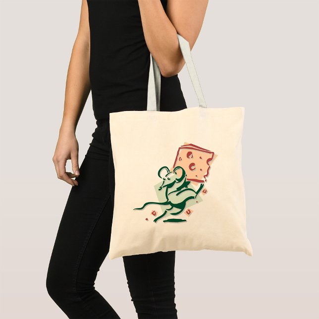 Mouse Taking Cheese Tote Bag (Creator Uploaded)