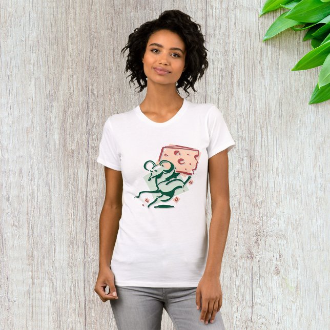 Mouse Taking Cheese Womens T-Shirt (Creator Uploaded)